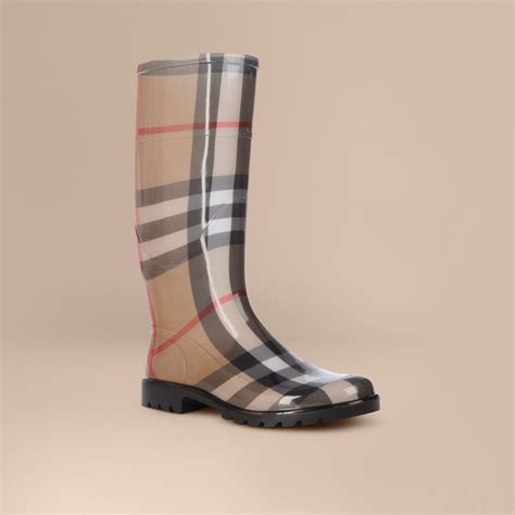 botte de pluie burberry femme prix|Bottes de pluie à carreaux en noir – Bur.